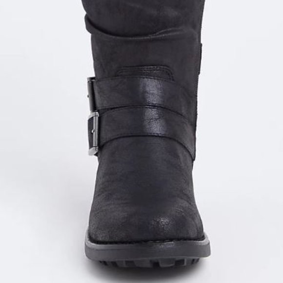 Torrid 7 Black Sweater Trimmed Knee-High Boot WW - Picture 5 of 6